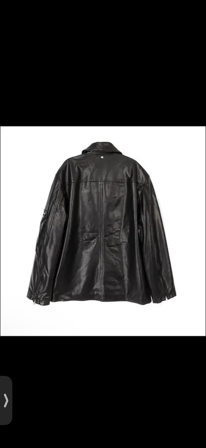 21FW 헬무트랭 집업 레더 라이더 자켓 블랙 L 상품이미지2