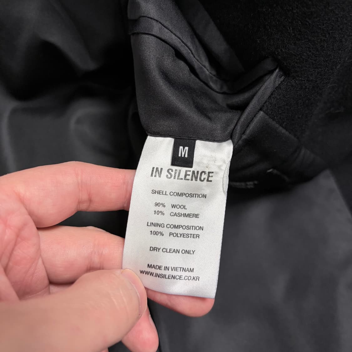 인사일런스 울캐시미어 싱글 롱 코트 상품이미지4