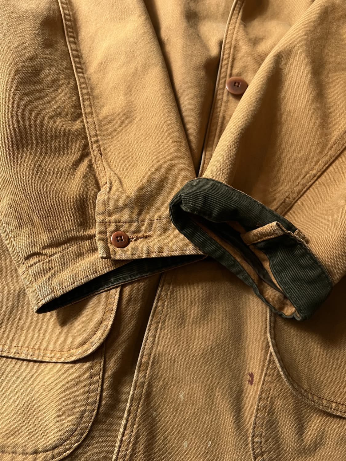 [2XL]90's 엘엘빈 USA Made 울 체크 라이닝 브라운 헌팅자켓 상품이미지6