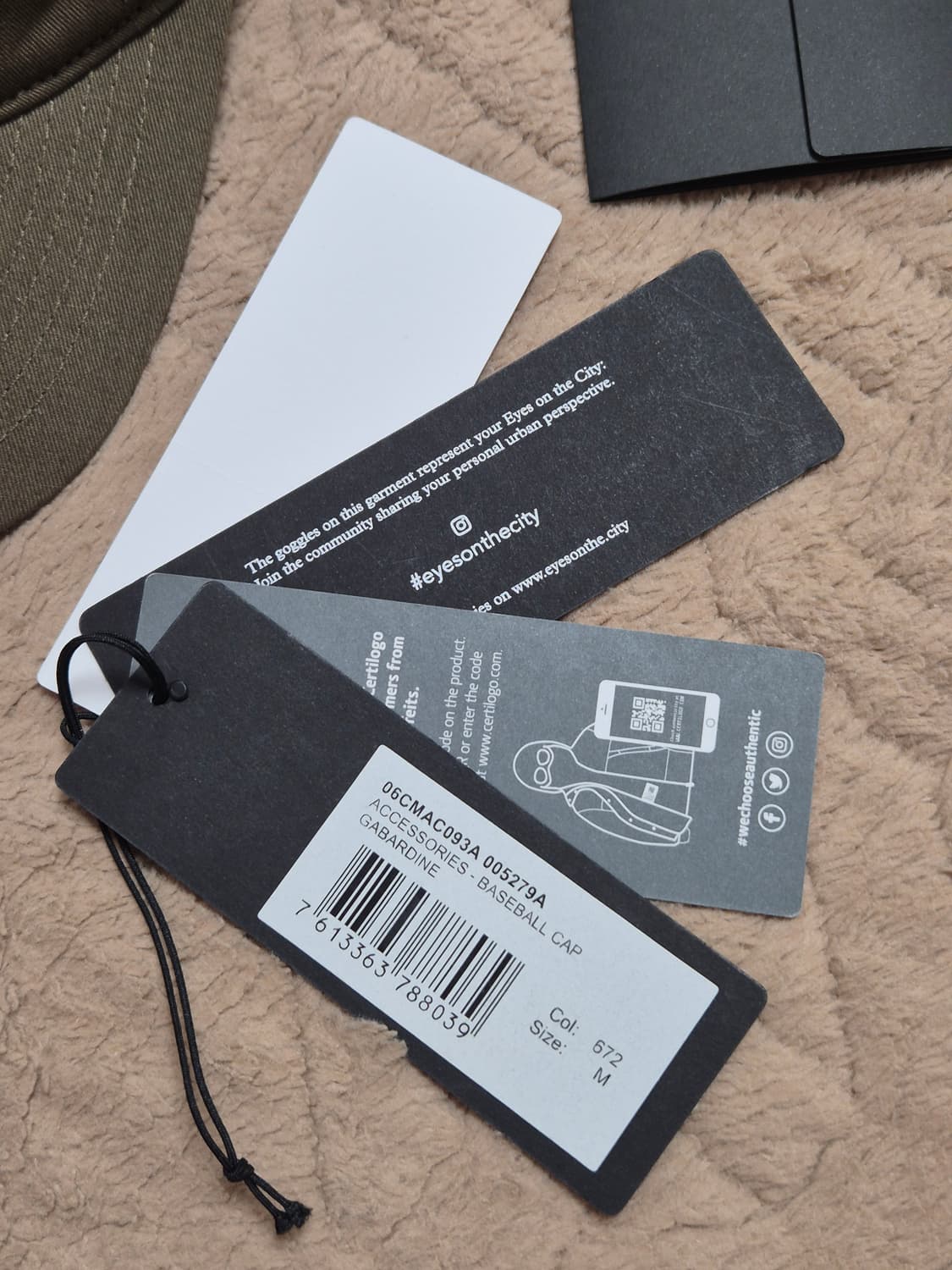 (새상품/M)CP컴퍼니 19시즌 고글 로고 자수 캡 카키 상품이미지6