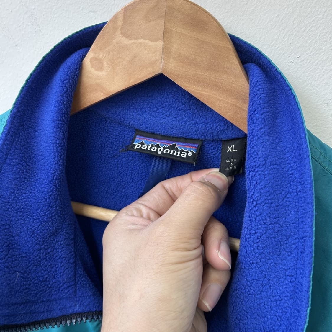 15426 - 90s 파타고니아 틸블루 쉘 봄버 자켓 상품이미지4