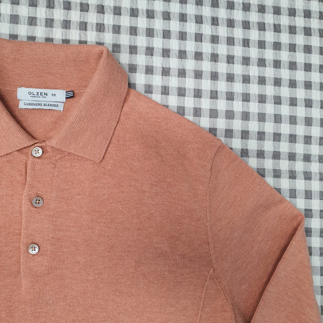 올젠 캐시미어 니트 카라티 남자95~100 상품이미지3