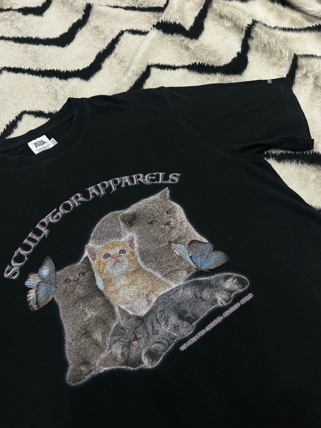 [M]스컬프터 Cat 반팔/블랙 상품이미지1