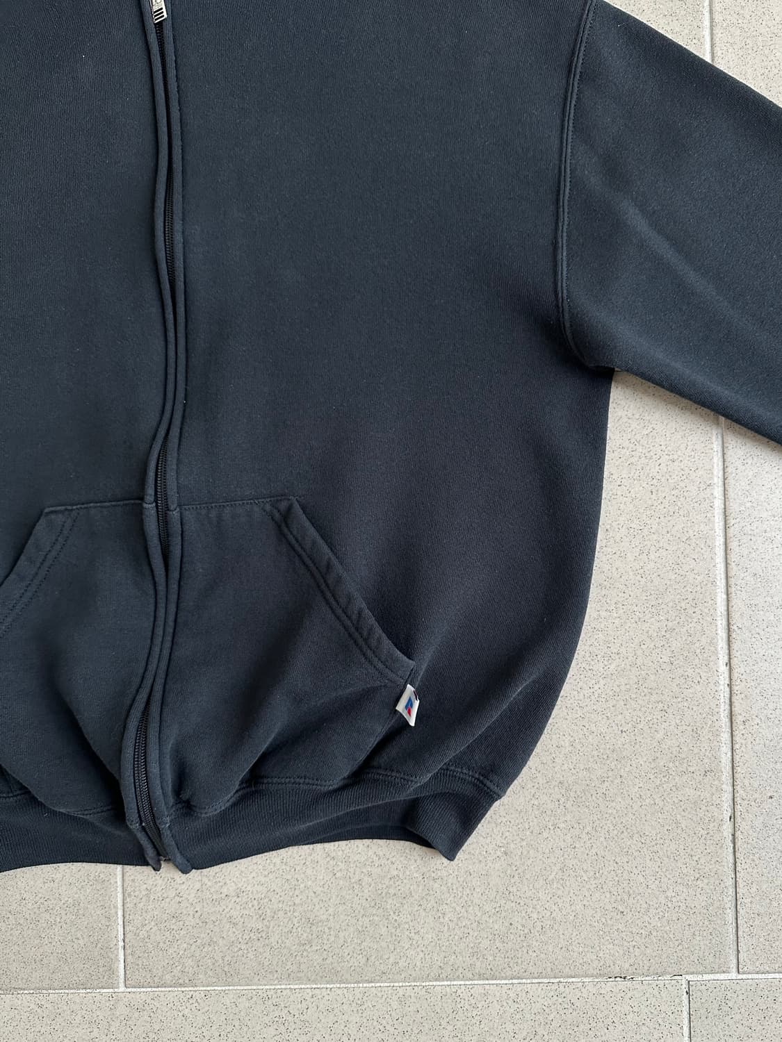 90s 빈티지 러셀 후드집업 블랙 M 상품이미지3