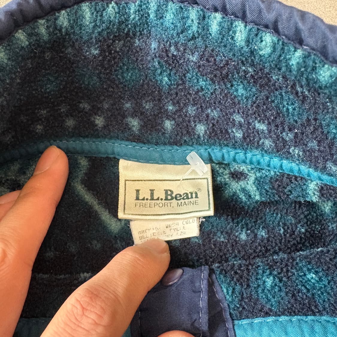 90년대 미국 생산 엘엘빈 아즈텍 플리스 신칠라 자켓 상품이미지5