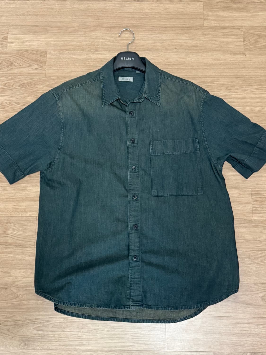 벨리에 시티노마드 데님 숏 슬리브 셔츠 빈티지 인디고 상품이미지2