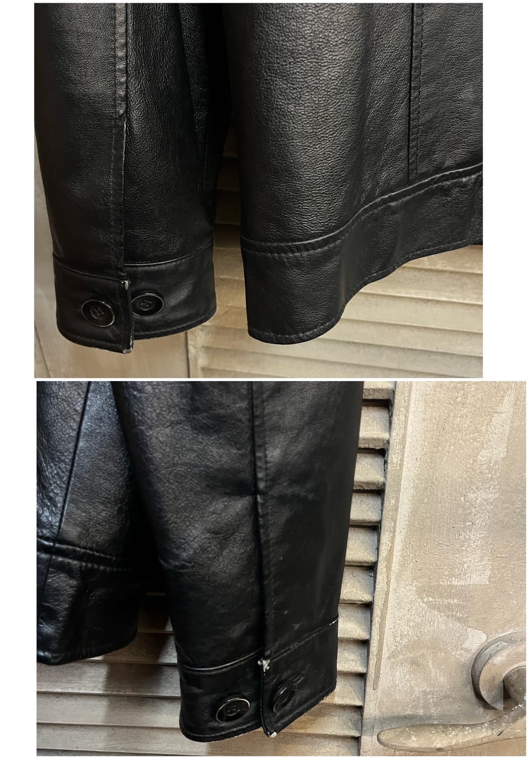 빈티지 레더 집업 자켓 블랙 #csz2142 상품이미지8