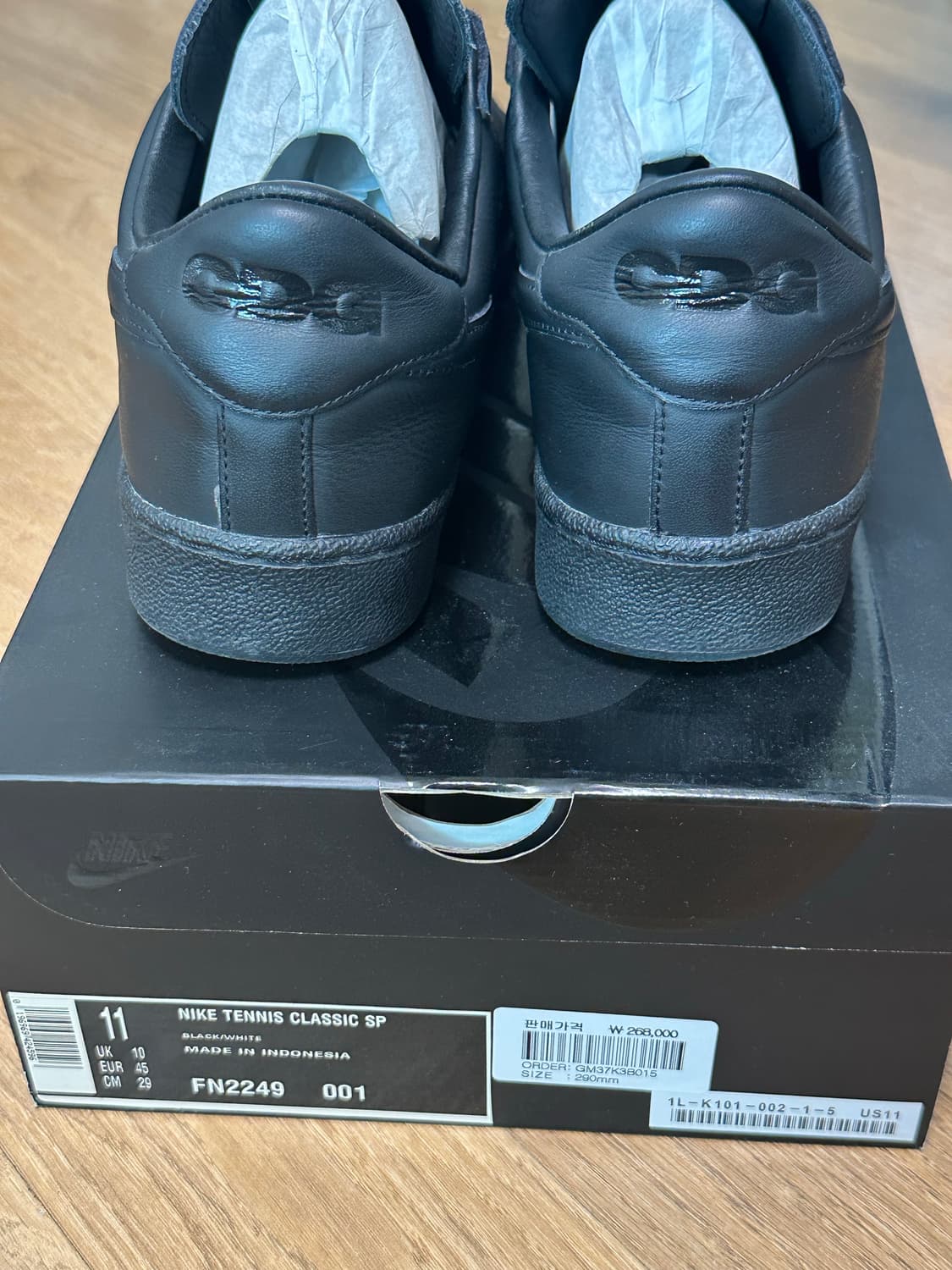 꼼데가르송 블랙 X 나이키 테니스 클래식 SP 블랙 290size 상품이미지3