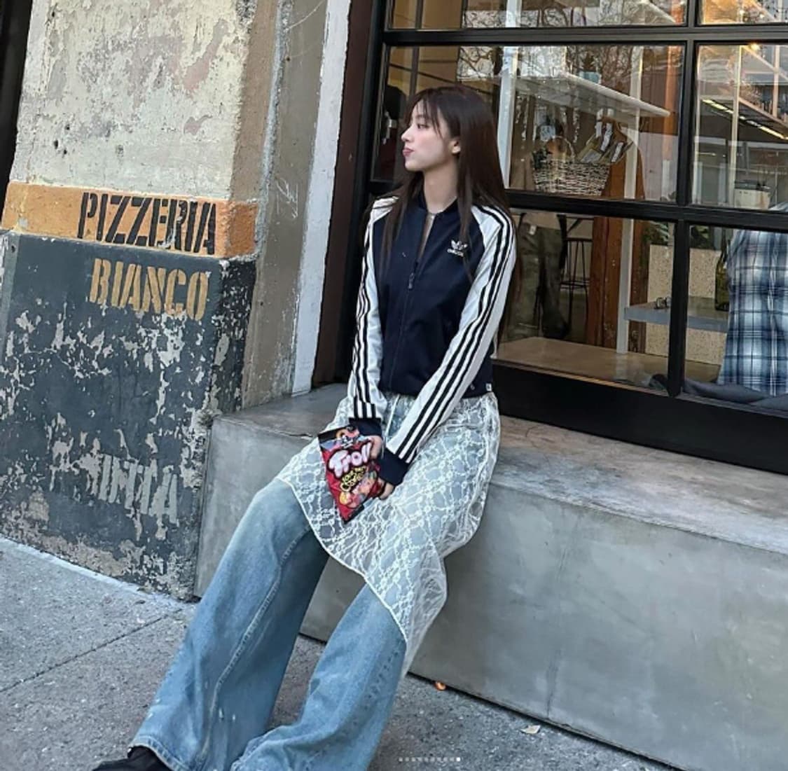 [M]아디다스 홍지윤 슈퍼걸 레오파드 트랙탑 져지 상품이미지2