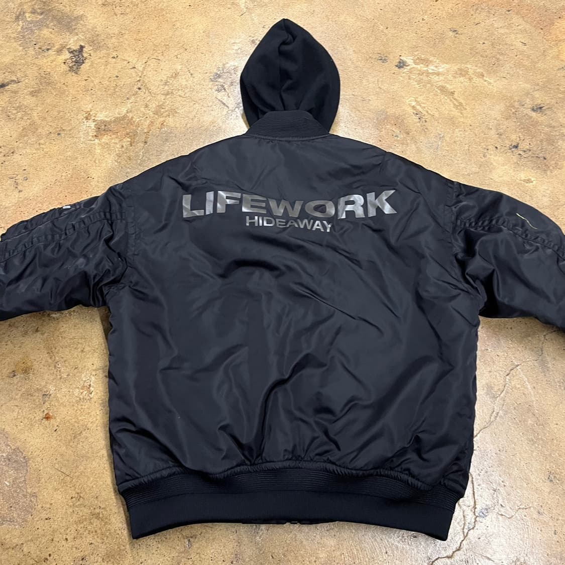 [정품/S] 라이프워크 후드 패딩 블랙 b10 상품이미지4