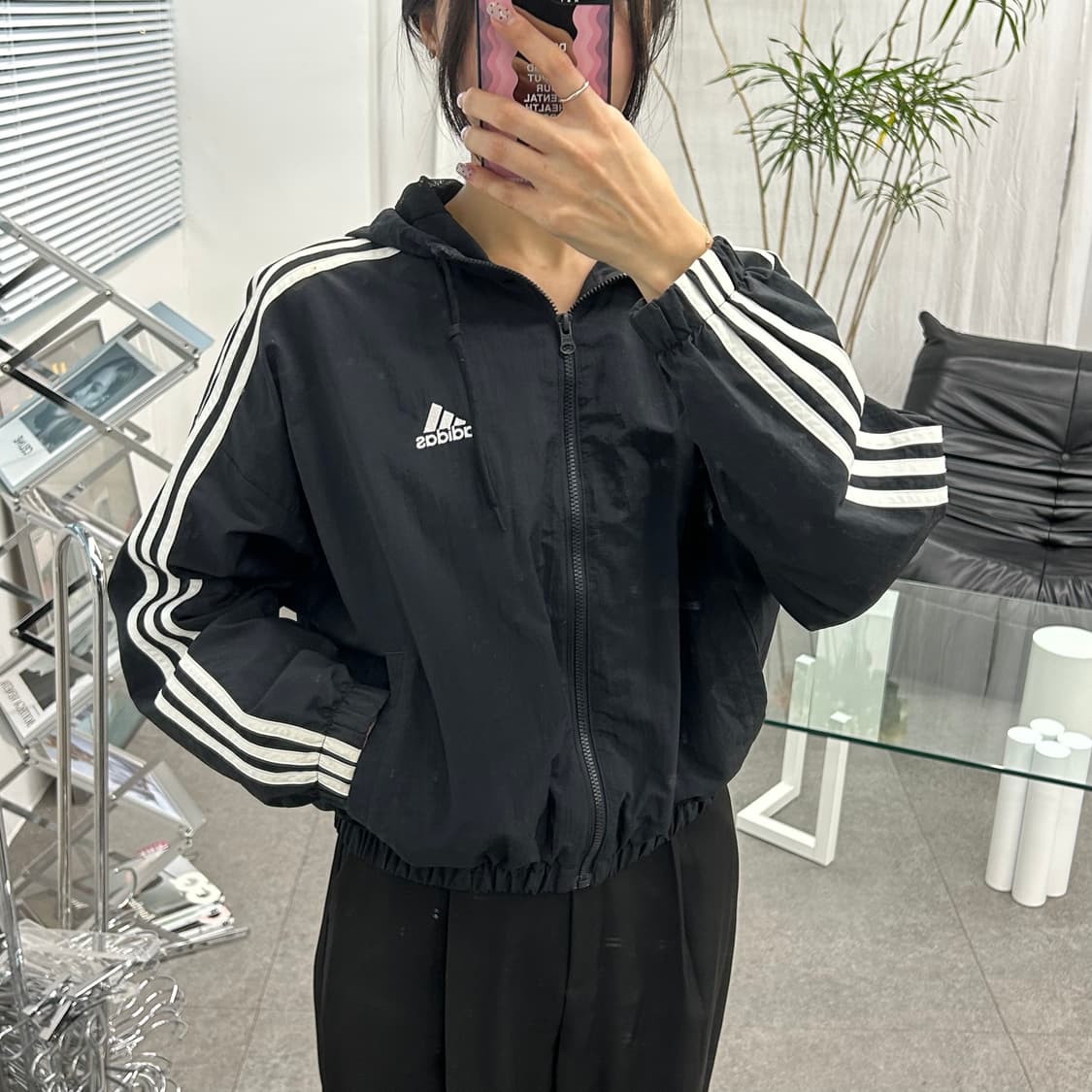 아디다스 크롭핏 윈드브레이커 후드집업 상품이미지2