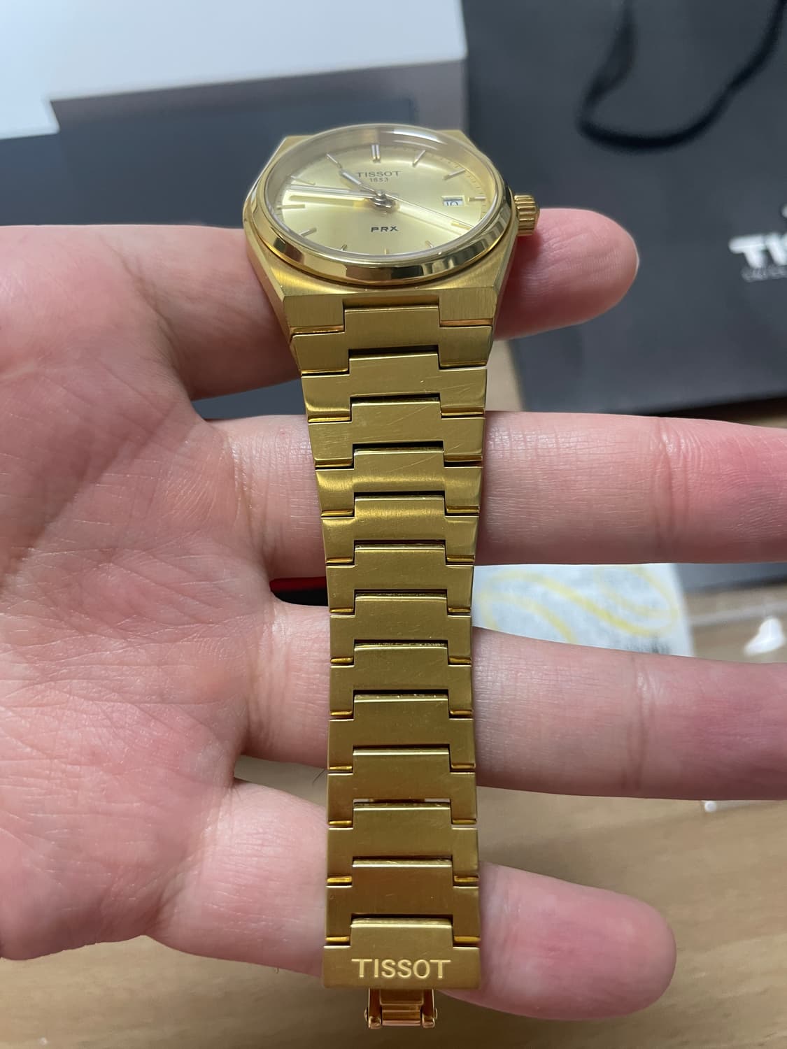 티쏘 PRX 35mm 쿼츠 골드 상품이미지7