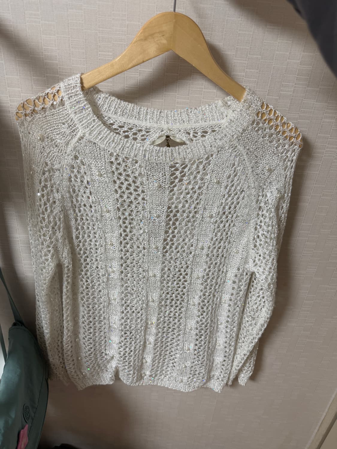 리본 진주 니트 빈티지 러블리 모리걸 히피 상품이미지1