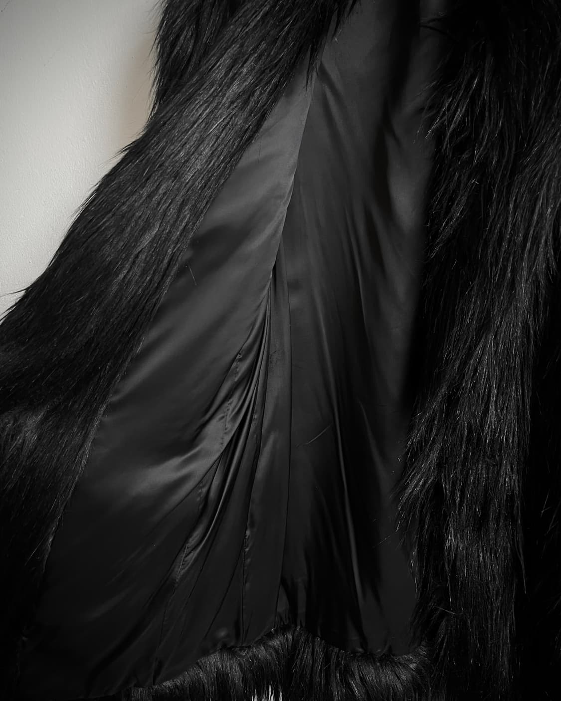 Jpn Vintage Long Shaggy Fur Black Coat 상품이미지6