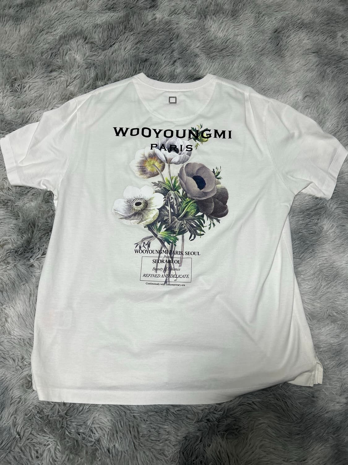 우영미 플라워 반팔 48 흰색 상품이미지1