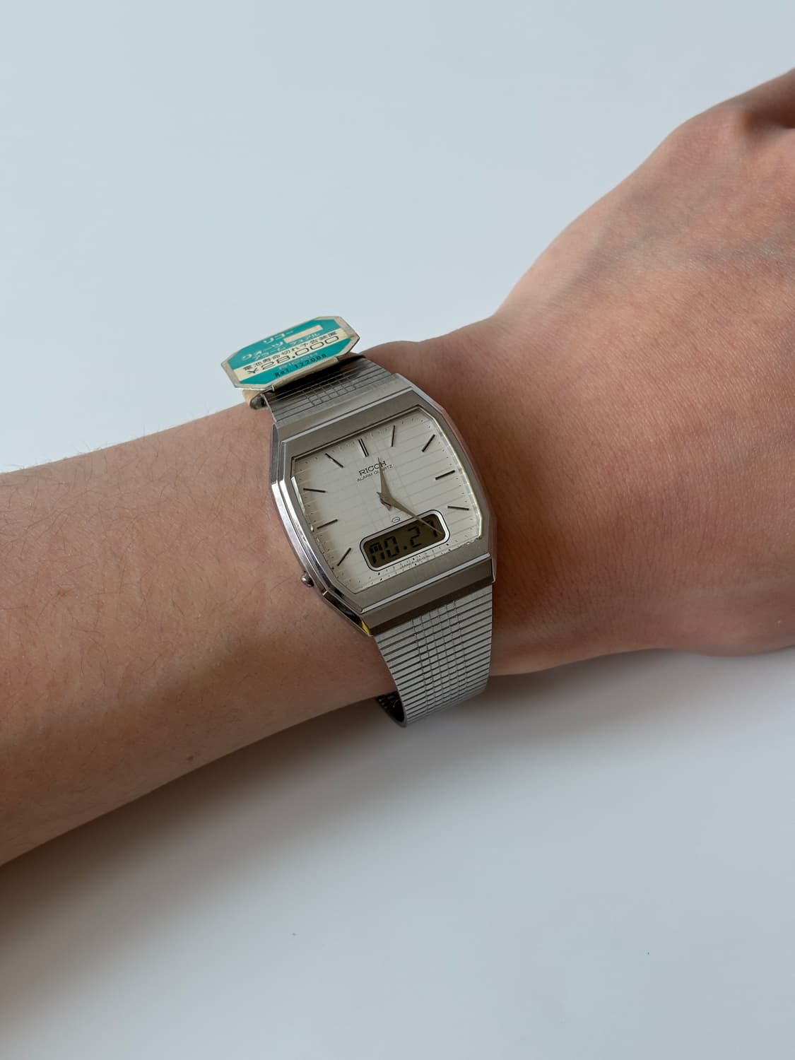 리코 1980년대 실버 스퀘어 리쿼츠 아나디지 남성 데드스탁 상품이미지7