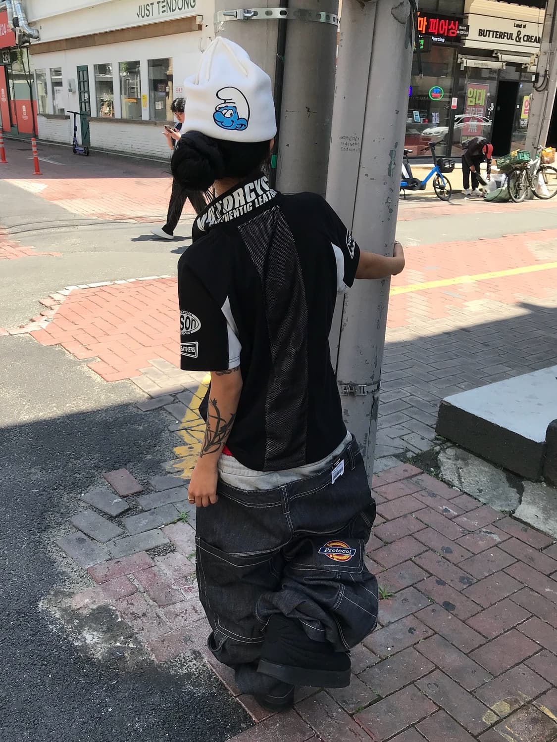 < Vanson Leathers Patch Logo PK T-shirt  상품이미지3