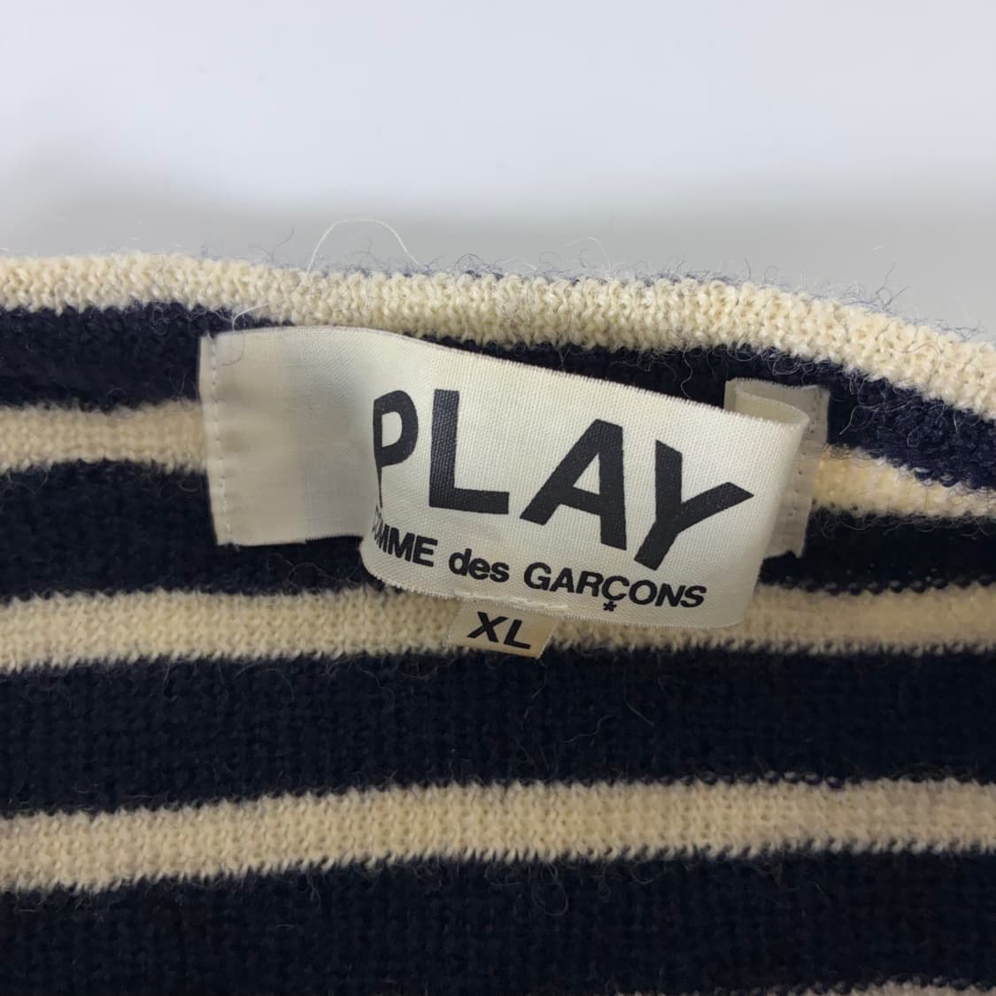 Comme des Garcons 꼼데가르송 스트라이프 울 레드와펜 니트 상품이미지3