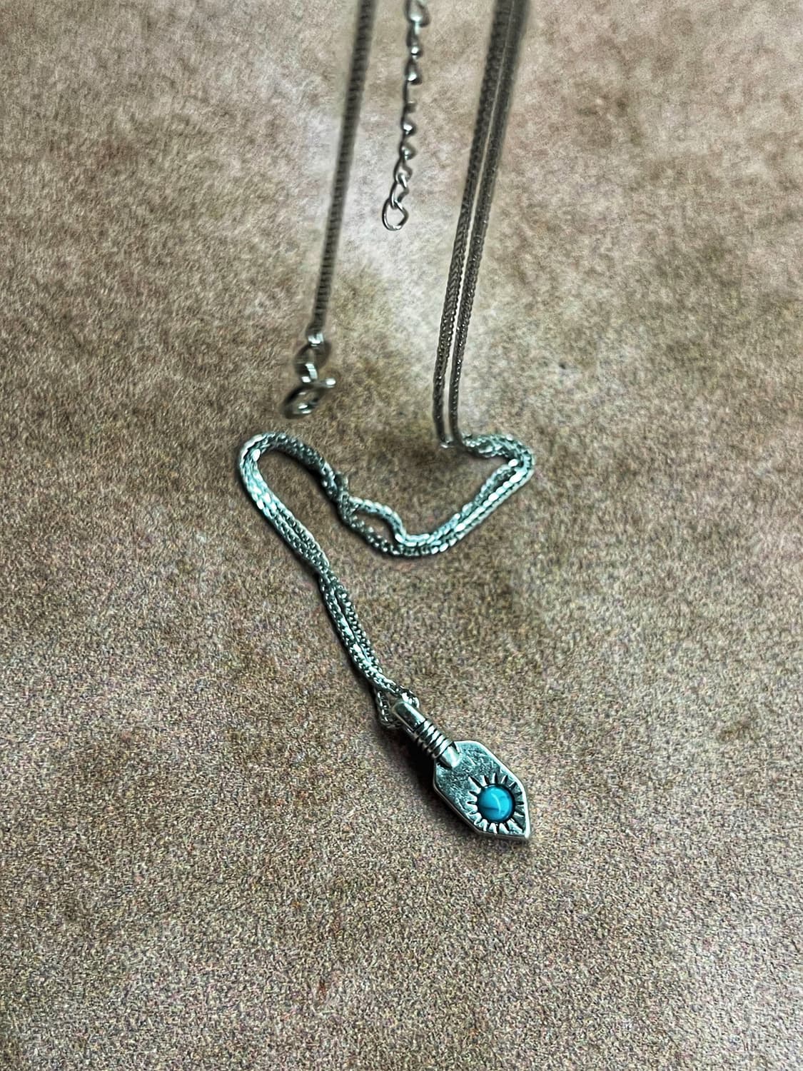 S925 Turquoise Drop Necklace 상품이미지5