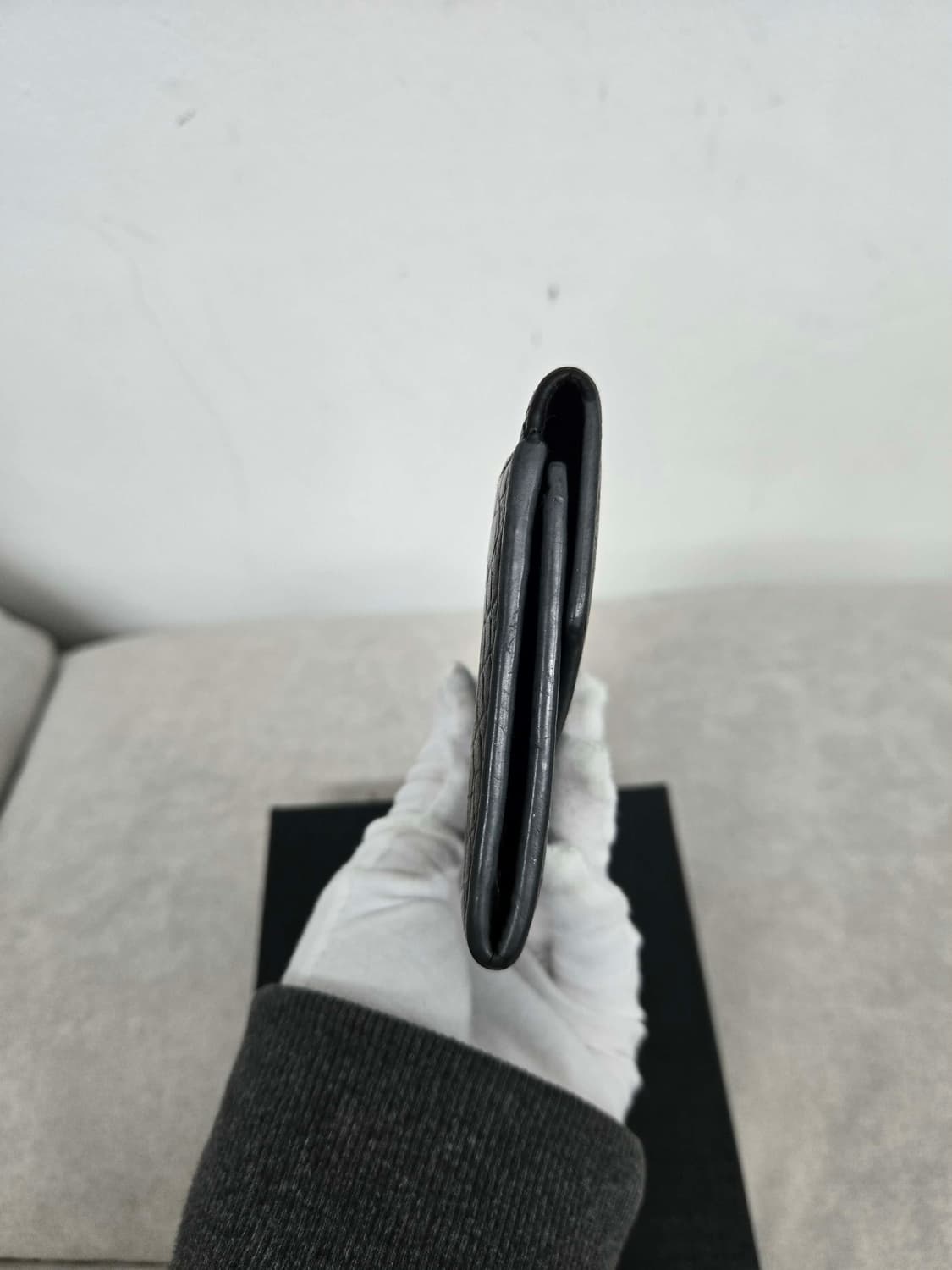 [보증서 정품]입생로랑 엔벨로프 크로커다일 카드지갑 상품이미지4