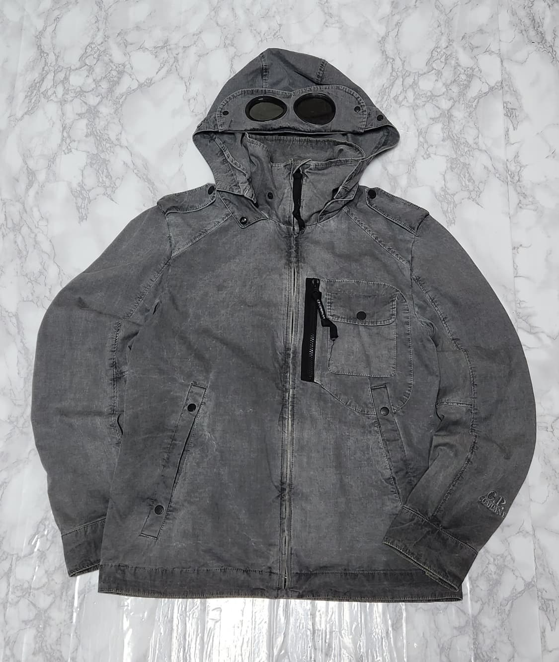 CP 컴퍼니 14ss 가먼트다잉 흑청 고글 자켓 상품이미지1