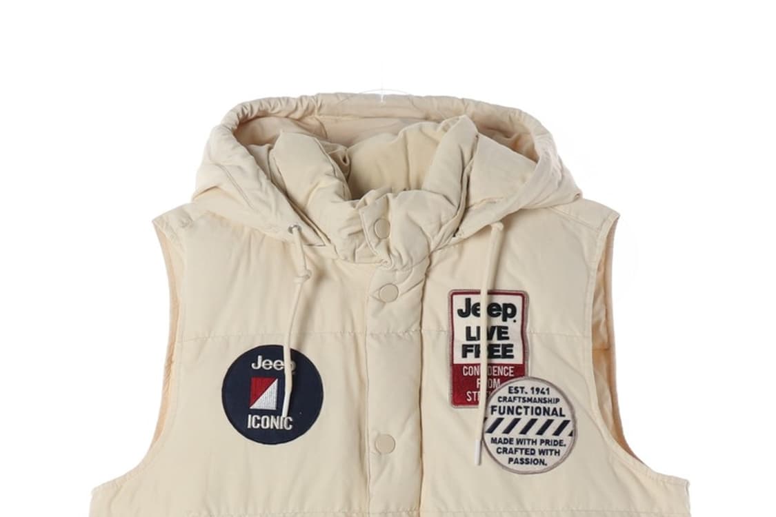 Jeep 빈티지 패치워크 다운 베스트 M 상품이미지4