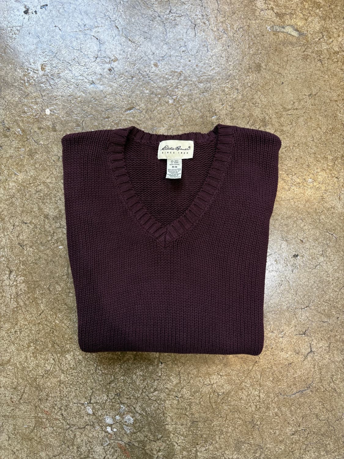 Eddie Bauer 버건디 코튼 니트 베스트 상품이미지2