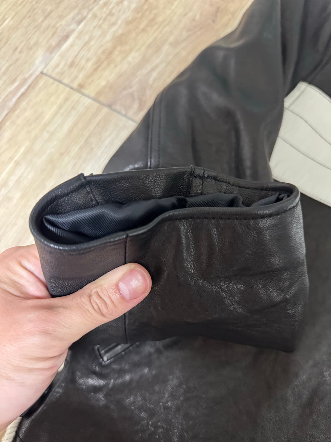 2xl) 도프제이슨 프리미엄 램스킨 베지터블 레이서 자켓 상품이미지6