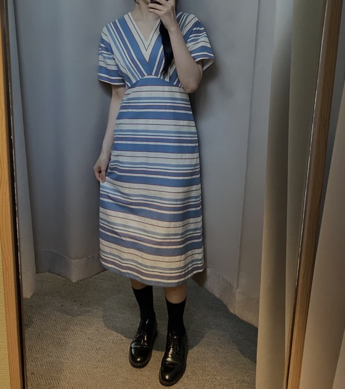 베리니스 BERENICE 스트라이프 원피스 M _ 여성 상품이미지1