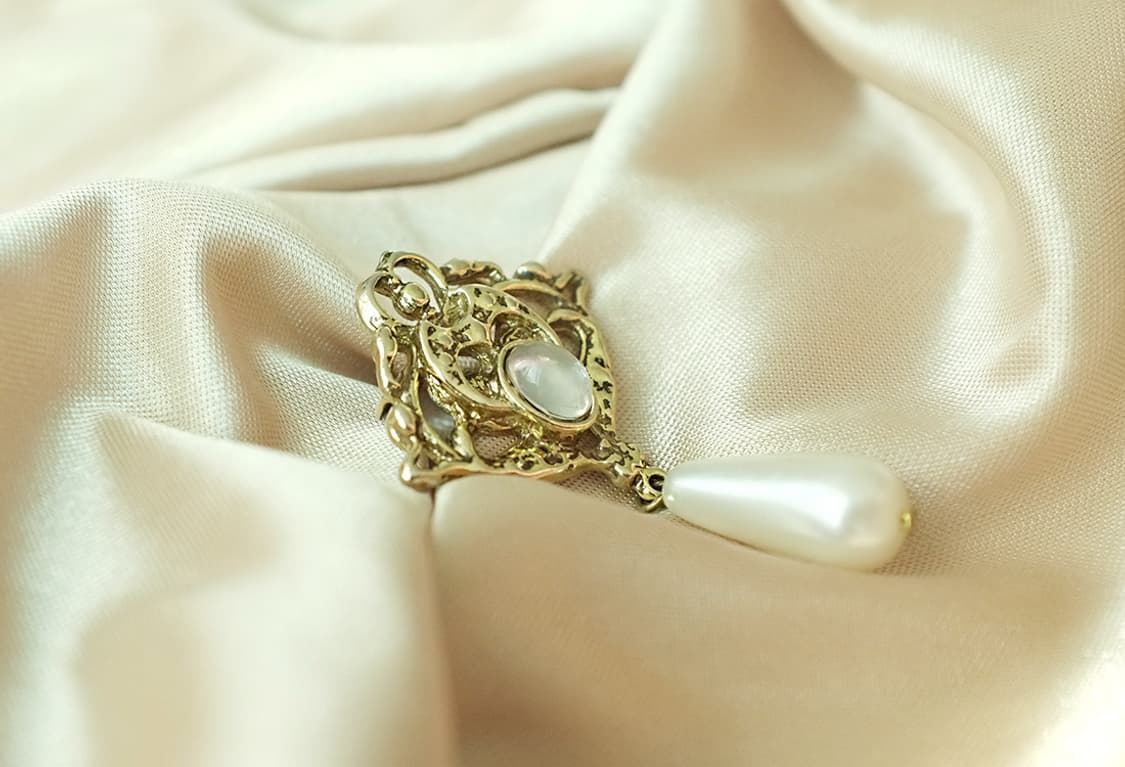 1980년대 리바이벌 무드 빈티지 카보숑 브로치 상품이미지4