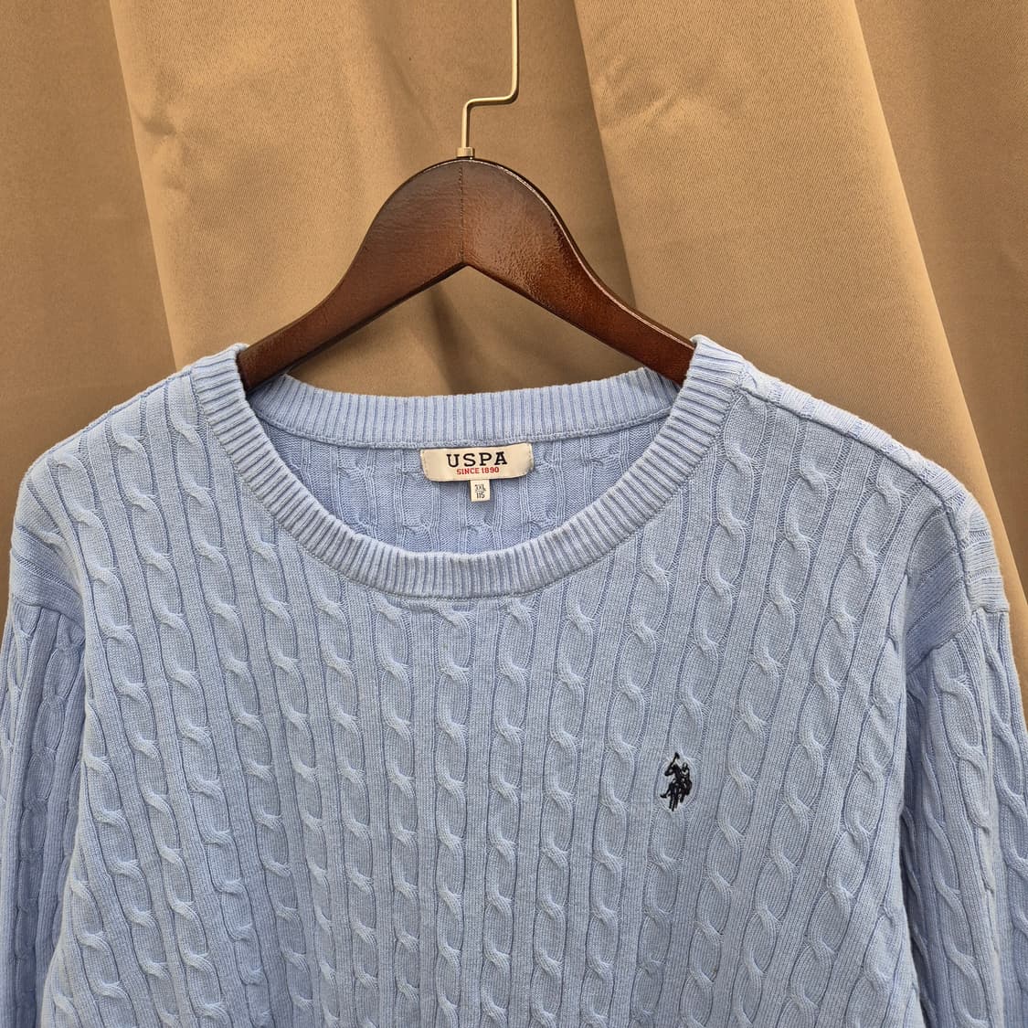 USPA 하늘색 케이블 니트 3XL 상품이미지2