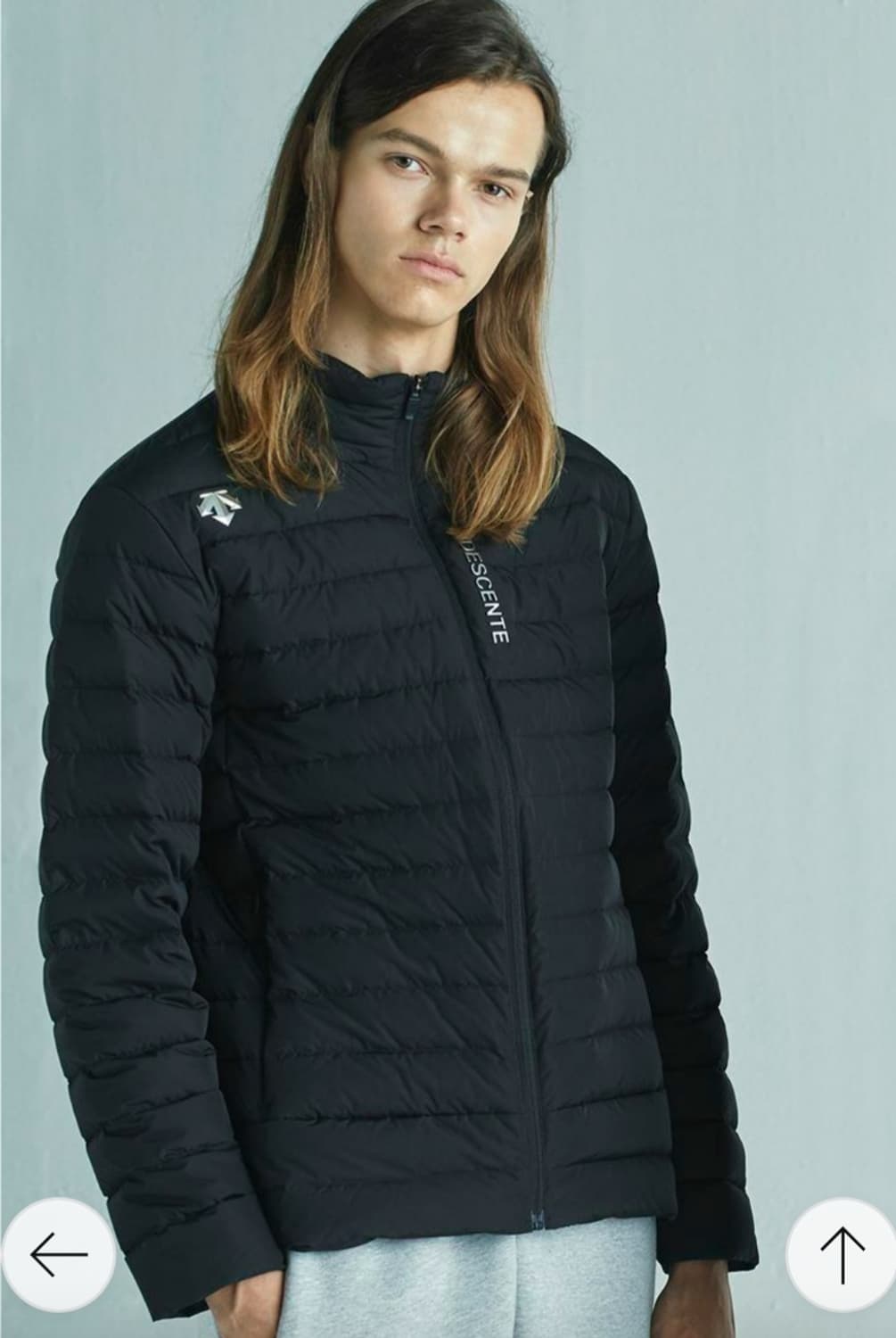 [남100] 데상트 스키 구스 경량패딩 블랙 상품이미지10