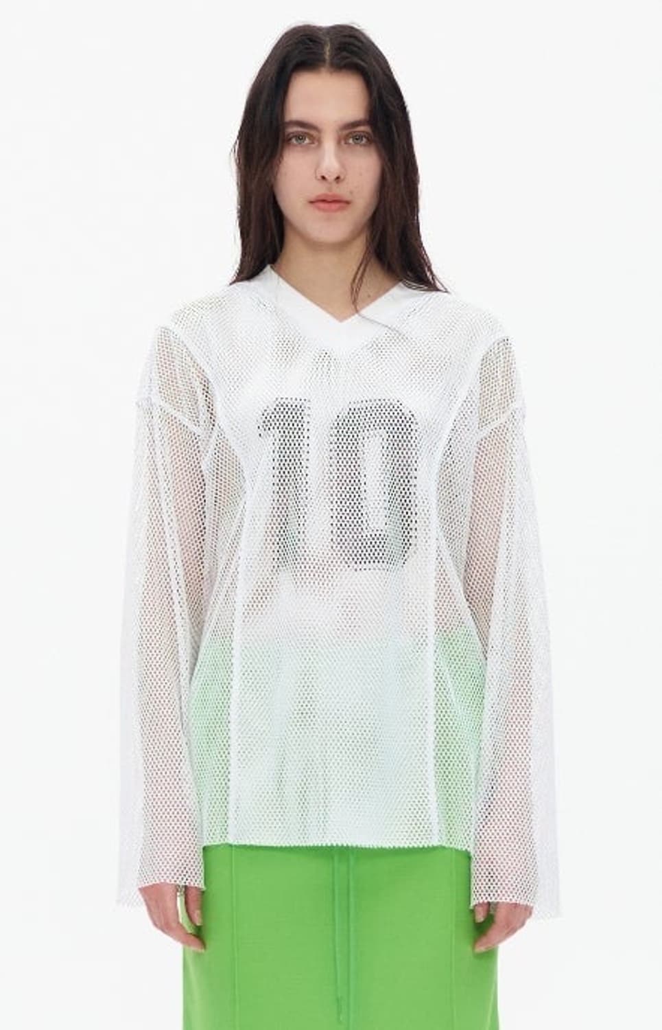 더오픈프로덕트 YY 메쉬 브이넥 탑 상품이미지1