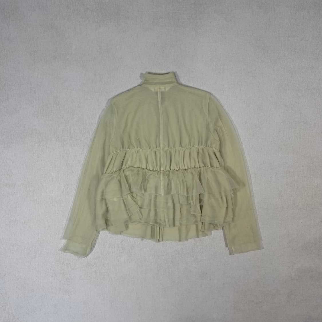 Ruffle Chiffon layered Cardigan 상품이미지4