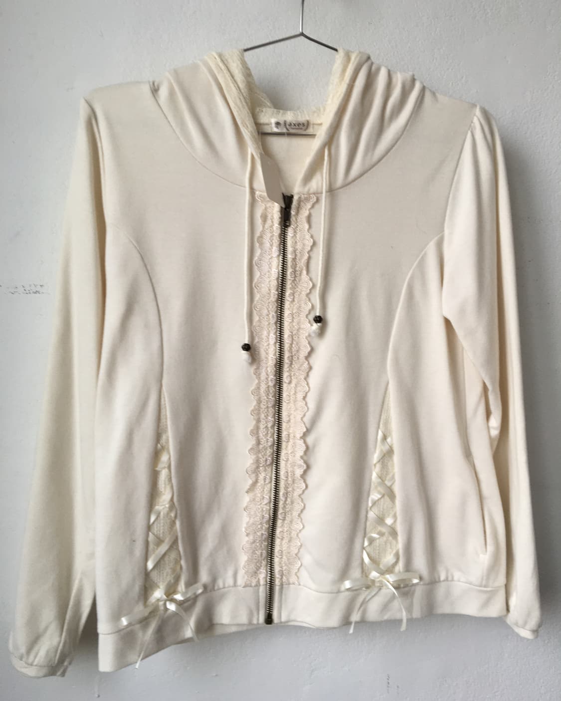 Axes femme lace trimming lace up point h 상품이미지3