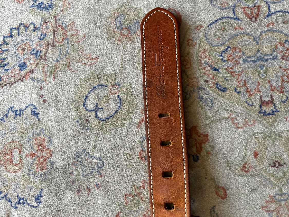 Vintage ferragamo western leather belt 상품이미지3