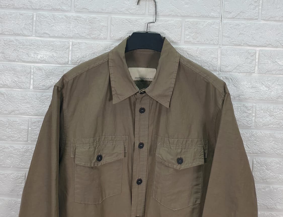 [100]시리즈 빈티지스타일 린넨 혼방 워크 셔츠 상품이미지4