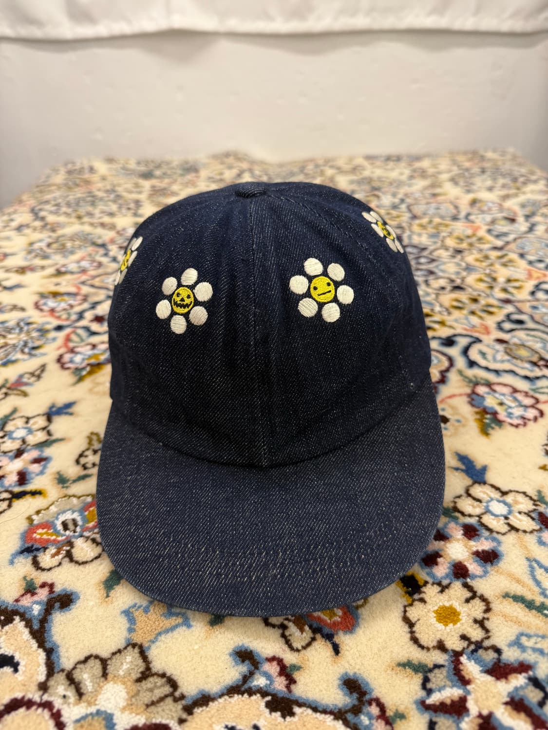 피스메이커 진청 데님 패널 자수  캡 상품이미지1