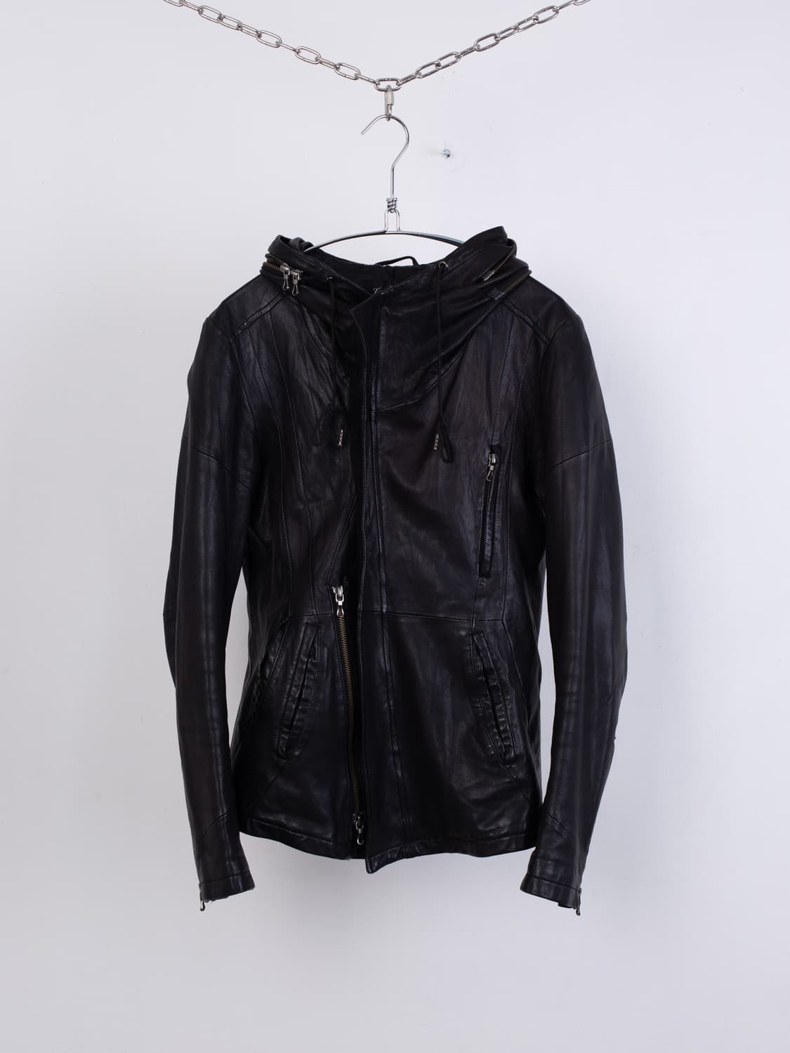 TORNADO MART ASYMMETRICAL LEATHER JACKET 상품이미지8