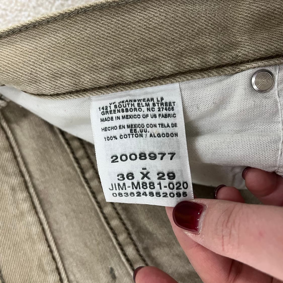 [36-29] 리 LEE 레귤러핏 코튼 면바지 0102M1 상품이미지3