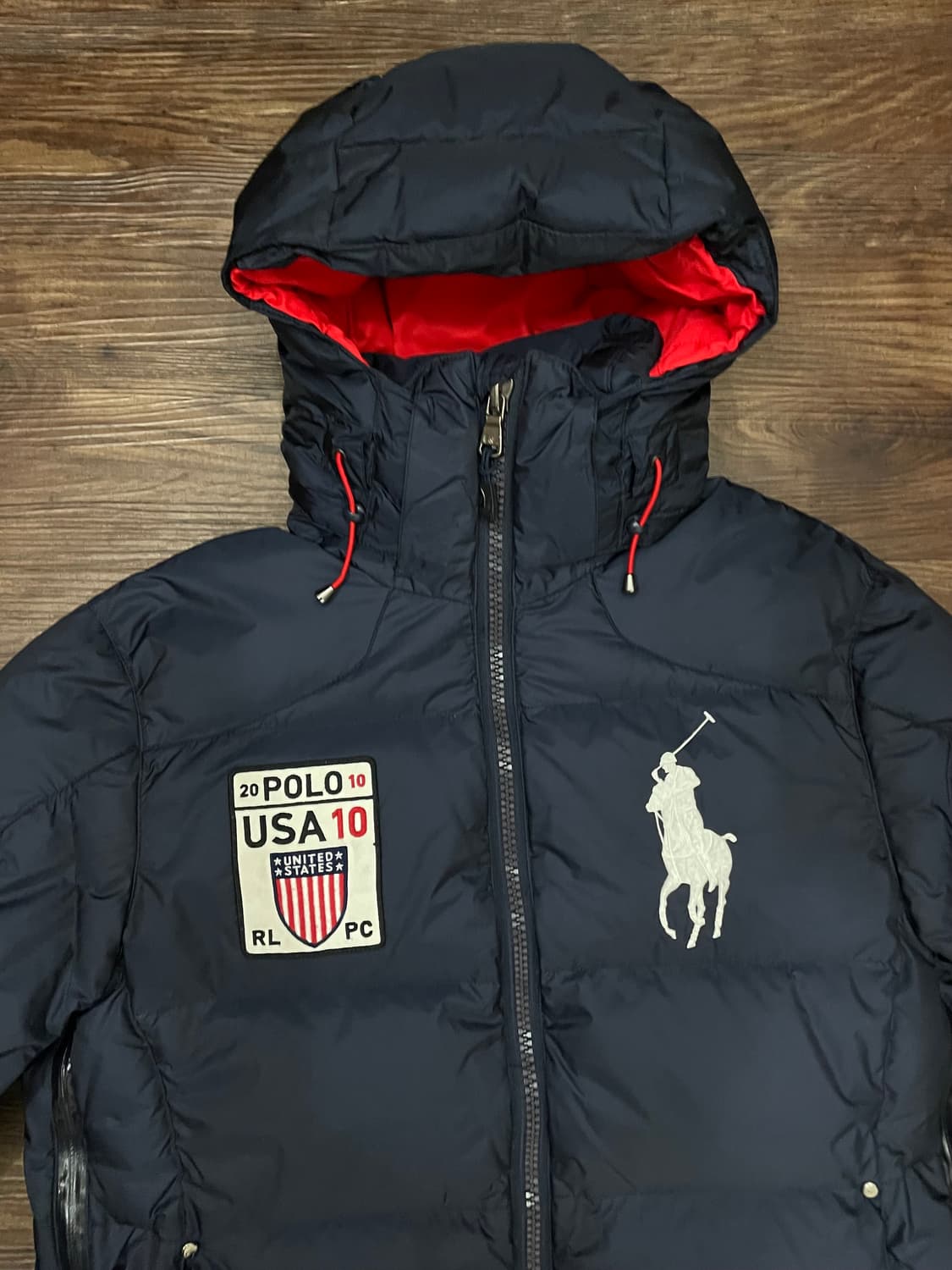 폴로 치프키프 빅포니 성조기 푸퍼 패딩 네이비 상품이미지2