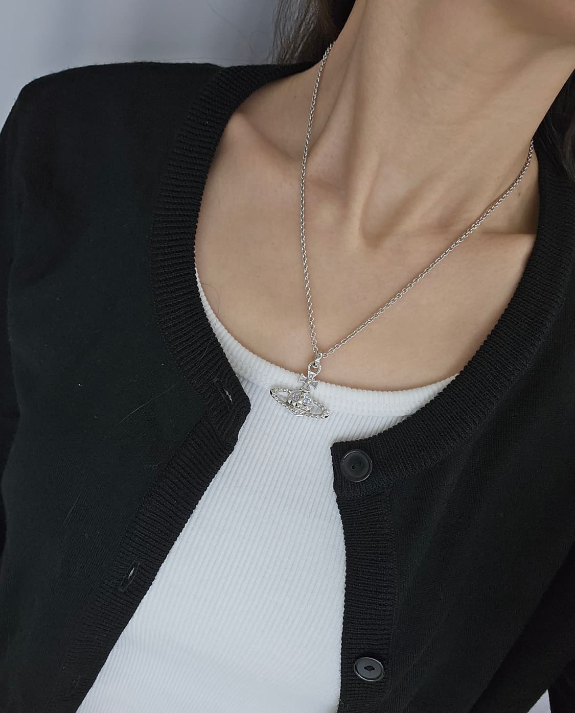 [신품급] 비비안웨스트우드 퍼플 오브 목걸이 [레드라벨 정품 보증서포함] 상품이미지8