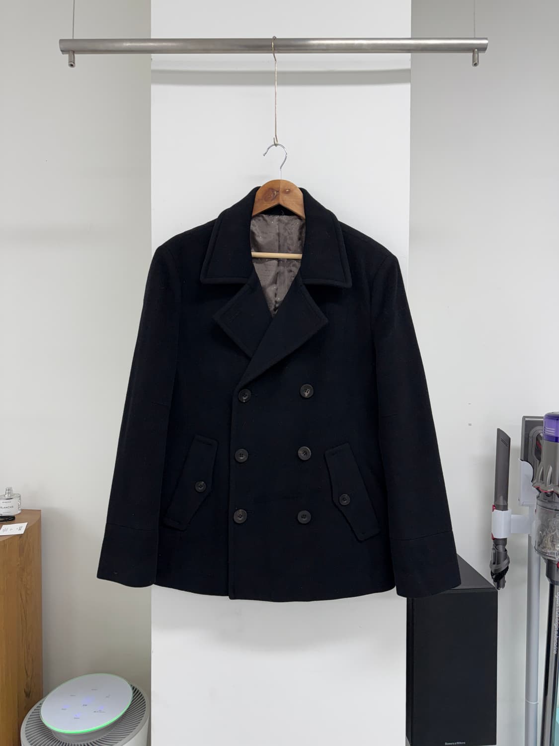 시리즈 블랙 울 피코트 상품이미지1