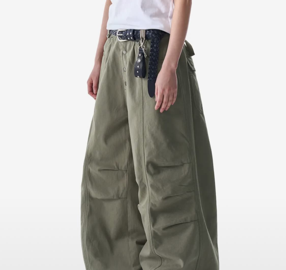 아캄 Knee Pin-tuck Studded Cotton Pants 상품이미지1