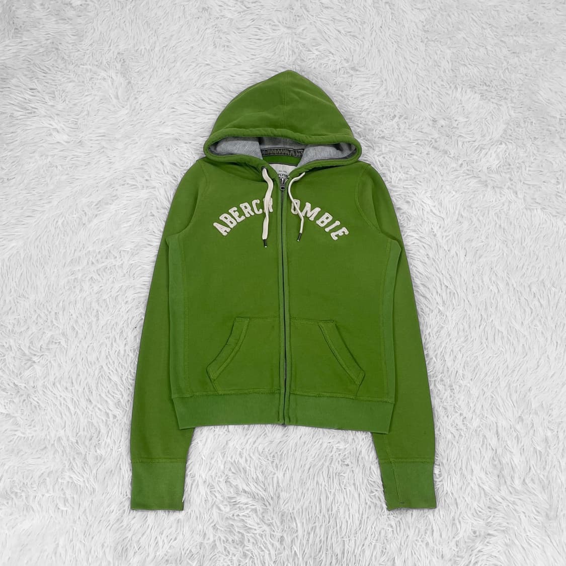 아베크롬비 아치 로고 후드집업 그린 상품이미지2
