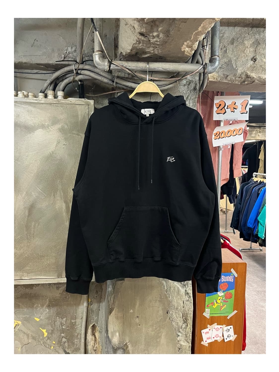 이티씨이 ETCE 후드티 블랙 L #csz3322 상품이미지1