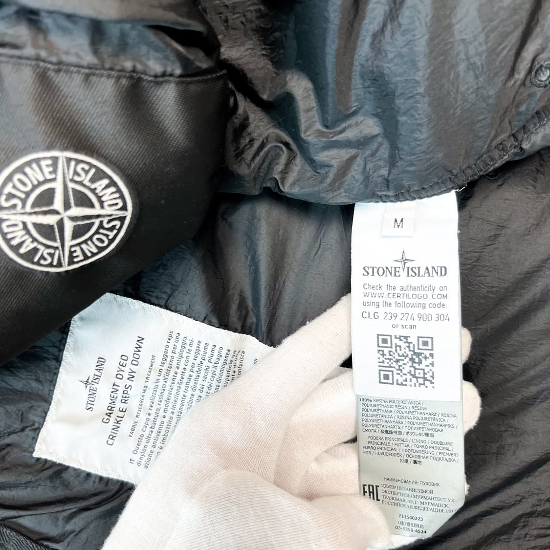 [M] 스톤아일랜드 크링클랩스 후드 패딩 상품이미지5