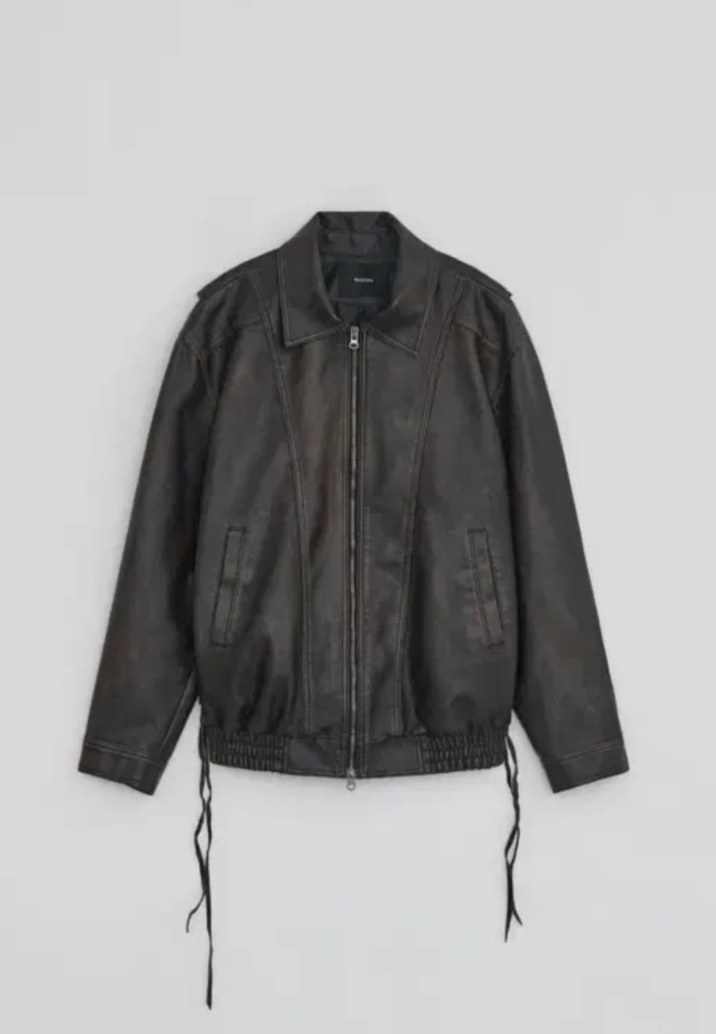 다이애그널 워시드 레더 자켓 상품이미지1