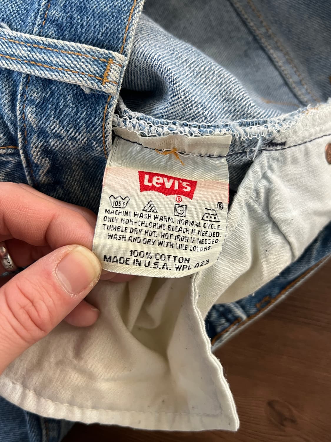 90s USA Levis 리바이스 501 스트레이트 연청 데님 팬츠 상품이미지7