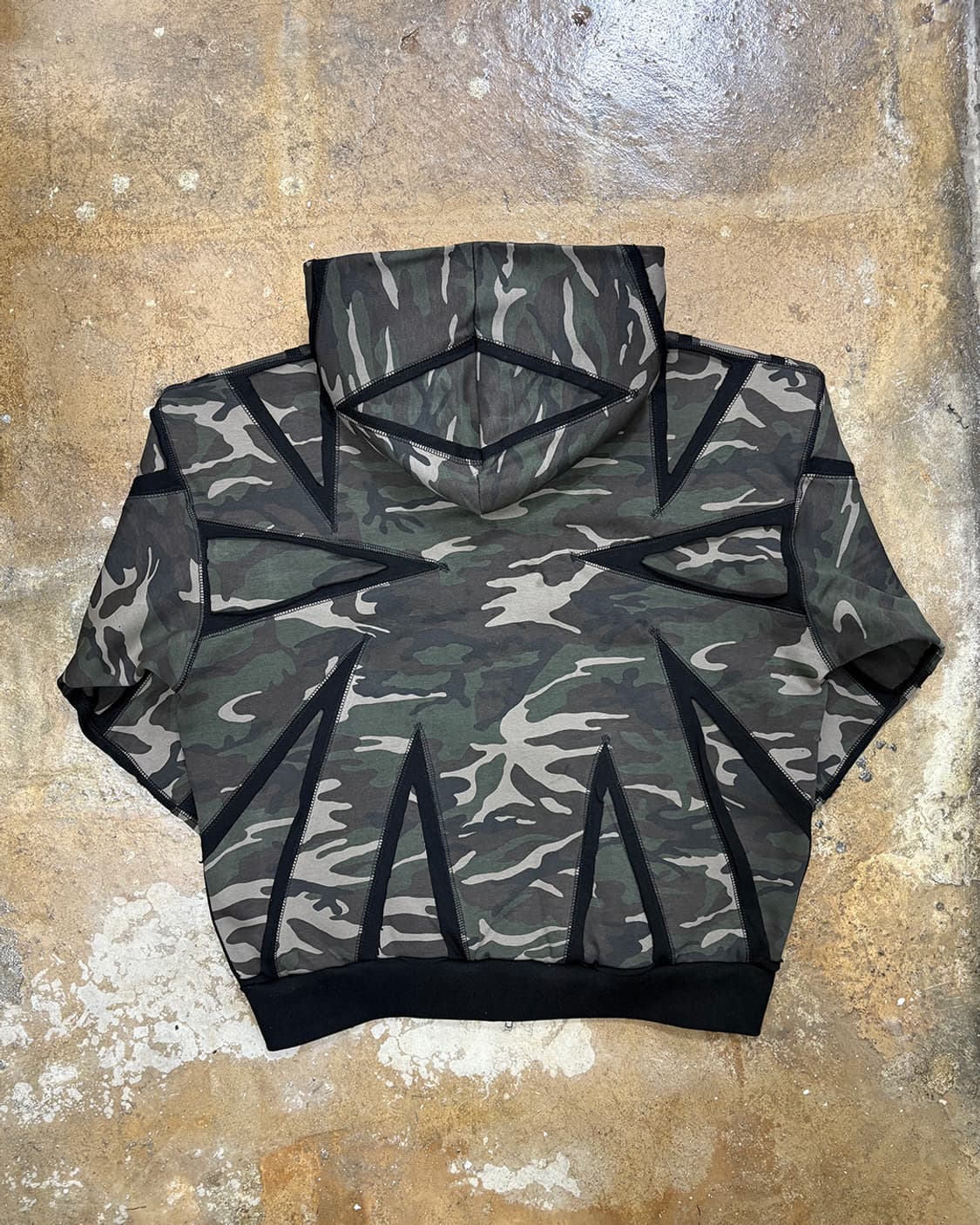 컷로우 밀리터리 패널후디 상품이미지6